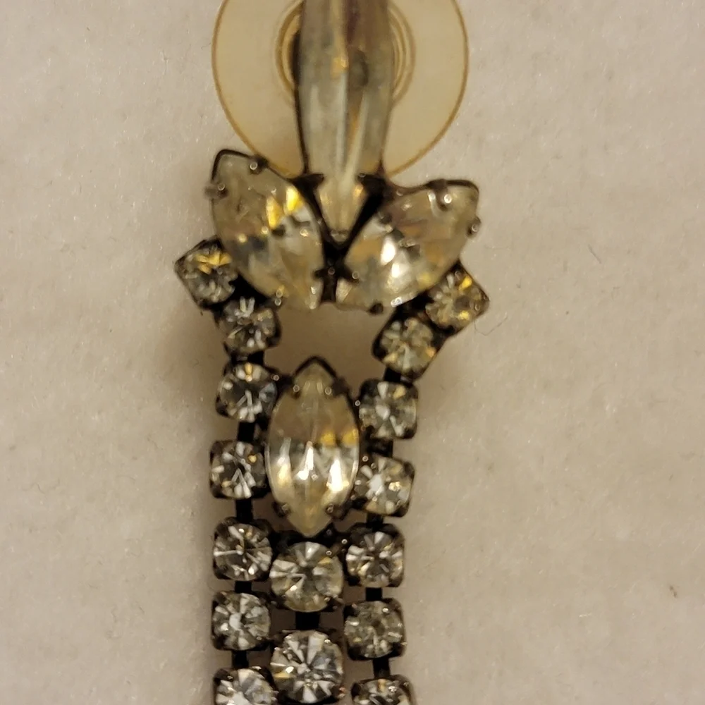 Vintage rhinestone earrings.